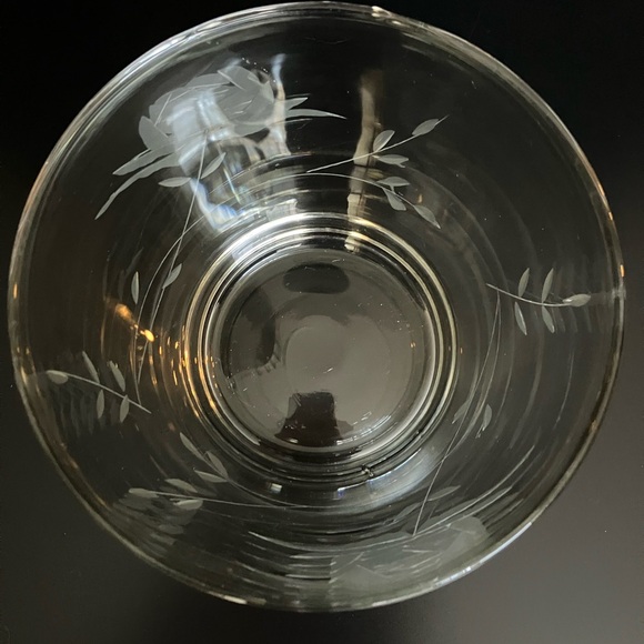 Vintage Etched Glass Ice Bucket-Bowl - Picture 3 of 6